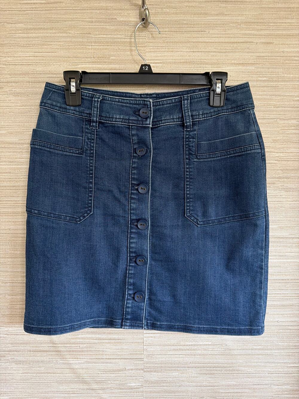 Prana Women's size 4 Button Front Denim Skirt